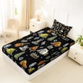 thumbnail image 4 of Erosebridal Cartoon Guitar Tent Mushroom Twin Sheet Sets 3pcs For Kids Boys Girls,Teens Adventure Theme Bedding, 4 of 5
