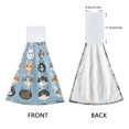 thumbnail image 3 of Yayeee Kitchen Hanging Hand Towels Set of 2 with Loop Bathroom Absorbent Tie Towel, Vibrant Cute Cat, 3 of 7
