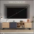 thumbnail image 6 of Modern TV with 3 Cabinets& Open Shelves, Color-matching Media Console Table for TVs, 6 of 19