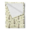 thumbnail image 2 of Floral Soft Flannel Fleece Blanket, Birds Cages Roses and Leaves Interpretation in a Romantic Layout Vintage, Cozy Plush for Indoor and Outdoor Use, 70" x 90", Cream and Multicolor, by Ambesonne, 2 of 5