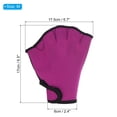 thumbnail image 2 of Unique Bargains Gants de Natation en Toile Gants de Résistance à l'Eau Accessoires d'Entraînement Rose Rouge, m, 2 of 7