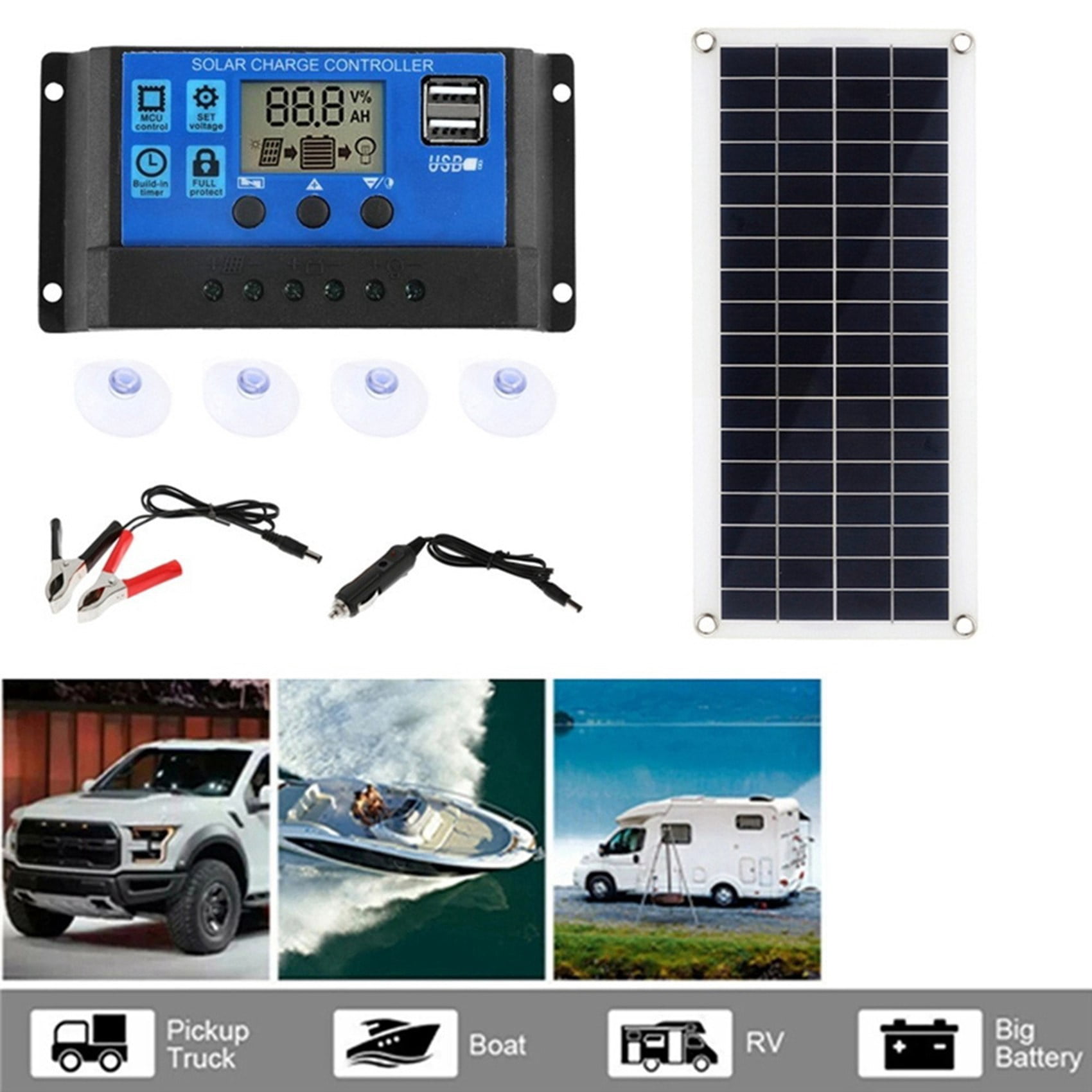 3X 15W Solar Panel 12-18V Solar Cell Solar Panel for Phone RV Car MP3 PAD Charger Outdoor Battery Supply A
