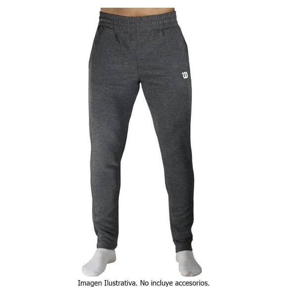 Pantalón Wilson para Hombre, Jogger Deportivo Liso Gris Oxford Talla EG