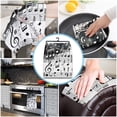 thumbnail image 4 of Musical Note Watercolor Splash Microfiber Kitchen Hand Towel Dish Cloth Tableware Household Cleaning Towel Utensils for Kitchen, 4 of 6
