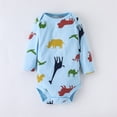 thumbnail image 6 of WIBACKER Infant Baby Boys' 3-Piece Outfits Dinosaur Long Sleeve Bodysuits and Pants Set, 6 of 12