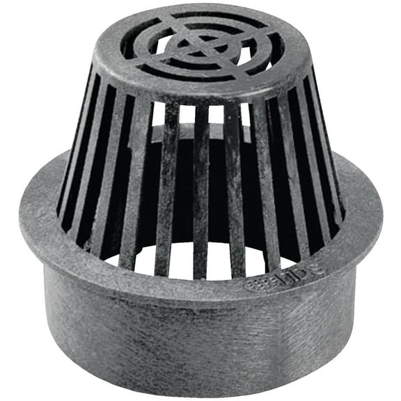 NDS 3 in. Black Round Polyolefin Atrium Grate