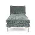 thumbnail image 6 of Noble House Niles Indoor Fabric Upholstered Chaise Lounge, Gray, 6 of 7