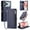 Darkblue, variant on Allytechgroup Case for iPhone 17 Pro, Crossbody Strap Cell Phone Bag PU Leather RFID Blocking Cards Slots Zipper Pocket Hand Wrist Protective Stand Lightweight for iPhone 17 Pro, Purple