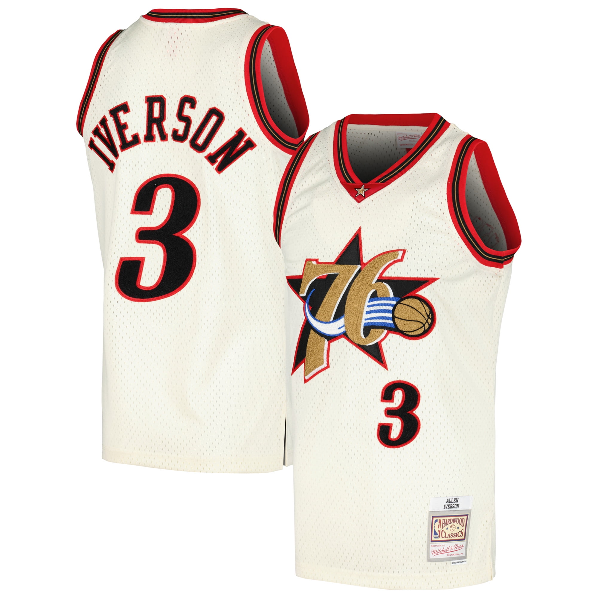 Men's Mitchell & Ness Allen Iverson White Philadelphia 76ers 2002