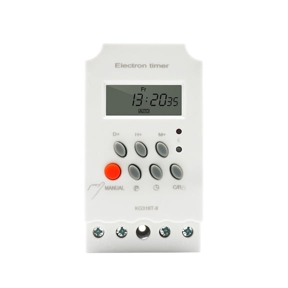 KG316T-II 25A LCD Digital Programmable Electronic Timer Time Switch Relay Controller Microcomputer Rail AC DC 12V 110V 220V