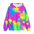 thumbnail image 2 of Bnwani Kids Hoodies Girls V Neck Long Sleeve Pockets Sweatshirt Tops Pullover, 2 of 4