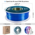 thumbnail image 7 of Geeetech Anti-silk type 3D Printer PLA Filament 1KG Toughness Enhanced Filament with 1.75mm Dimensional Accuracy +/-0.03mm, 1080 Feet per Roll, Vacuum Packaging Three-color red, blue and green, 7 of 7