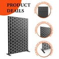 thumbnail image 3 of Metal Privacy Screen,72" H x 47" W Freestanding Decorative Fence,Outdoor Privacy Screens and Panels,3-Panel Outdoor Divider with Stand for Patio Lawn Garden Deck Balcony, 3 of 7