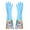 Blue, variant on COFEST Cleaning Gloves Flower Rubber Velvet Long Gloves Household Gloves Antiskid Household Dish Washing Cleaning Gloves Pink