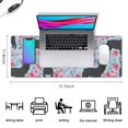 thumbnail image 5 of Long Mouse Pads for Desk,French Bulldog and Flower Desk Mats on Top Of Desks, Desk Mouse Pad Extra Large with 3mm Non-Slip Base and Stitched Edge for Gaming,Office,Work,Home 31.5"x11.8", 5 of 6