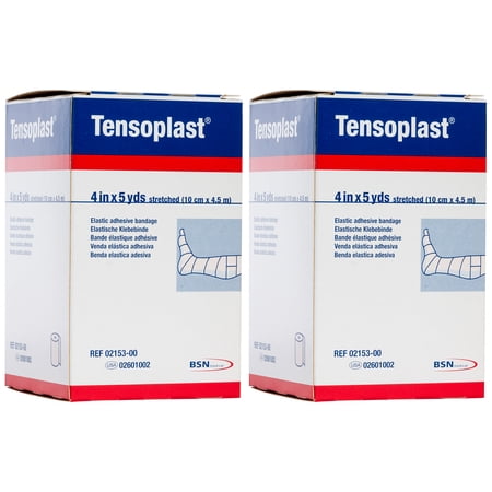 BSN Medical Tensoplast Elastic Adhesive Bandage 4" x 5 Yards Tan - 2 Rolls