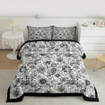 thumbnail image 2 of Manfei Vintage Rustic Flower Queen Comforter Set, Bohemian Mandala Bedding Comforter Set, Western Countryside Reversible Bedding Set, Microfiber Bedroom Decor, 3 Pieces, 2 of 8