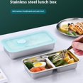 thumbnail image 4 of Maytalsory 2 Compartment Snack Containers Organize Snacks On Road Stainless Steel Snack Containers With Lids, 4 of 6