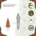 thumbnail image 5 of Puleo International 4.5 ft. Pre-Lit Flocked Portland Pine Pencil Artificial Christmas Tree, 5 of 5