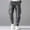 Dark Gray, variant on YLSDY Men's Solid Casual Pants, Elastic Drawstring Waist, Multi Zipper Pockets, Loose Fit Streetwear Trousers Gray S