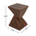 thumbnail image 4 of Christopher Knight Home Outdoor MGO Hourglass Side Table, 18" Tall Wood Grain Accent Table, Dark Brown, 4 of 9