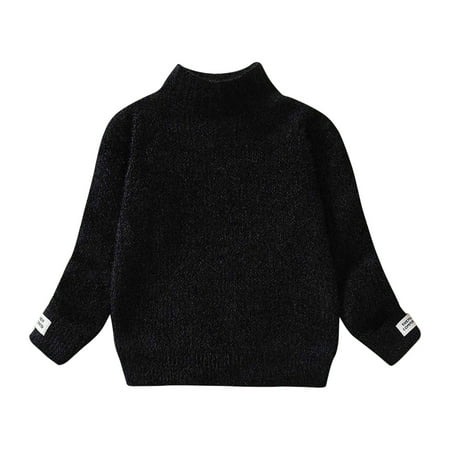 

Kids Sweaters for Boys Girls Spring Crewneck Long Sleeve Knitwear Unisex Solid Thermal Knitting Tops Sweater