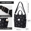 thumbnail image 4 of Bolso de mano KALIDI de pana, tamaño grande, bandolera para mujer, color negro, 4 of 7