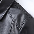 thumbnail image 6 of Nmnitkp Jackets for Men Easy Cleaning Care Men’s Stand Collar Leather Jacket Casual Faux Leather Motorcycle Jacket Outerwear Coat with Zipper Pockets & High Quality Fabric Leather Jacket Men, 6 of 8