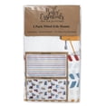 thumbnail image 5 of Baby Essentials 2 Pack of 52”L x 28”W Standard Microfiber Patterned Fitted Elastic Baby Crib Sheets for Newborns, Infants and Toddlers Nursery, Crib, Bed and Mattress in Trucks & Tire Tracks, 5 of 6