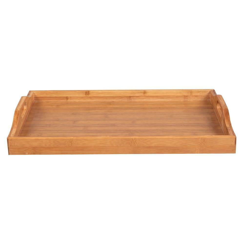 Square Wood Serving Tray Retro Food Tea Coffee Plate Breakfast Snack Table Tray 