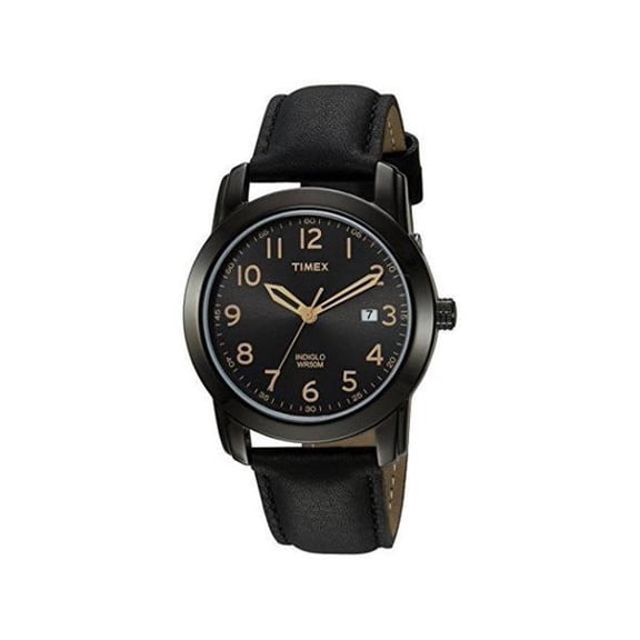 Timex Men's TW2R29800 Highland Street Black Leather Strap Watch