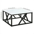 thumbnail image 4 of Evelyn&Zoe Jedrek 35'' Wide Square Coffee Table with Faux Marble Top, Blackened Bronze, 4 of 7