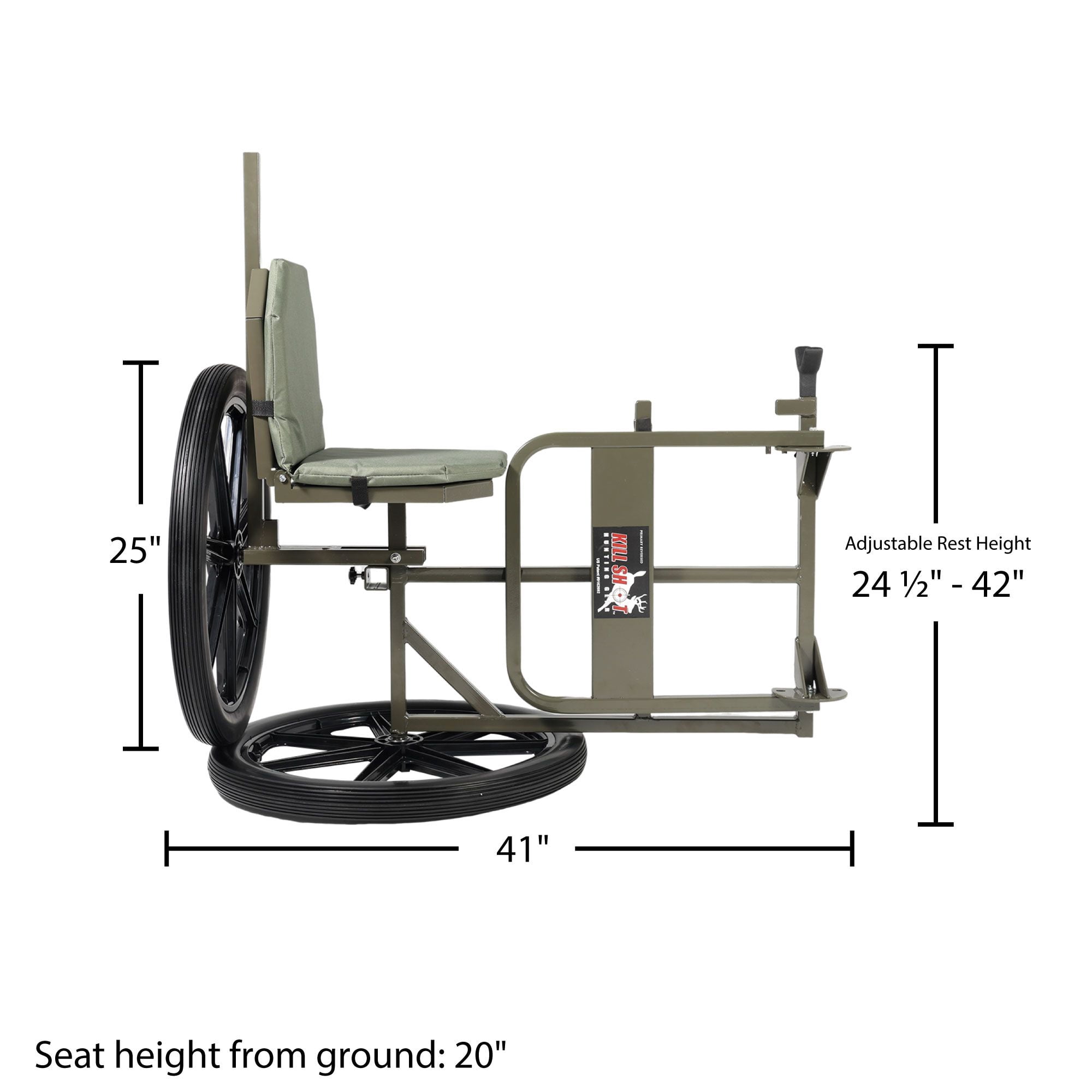 3-in-1 Hunting Chair, Game Cart, and Shooting Rest, The Throne by Kill Shot