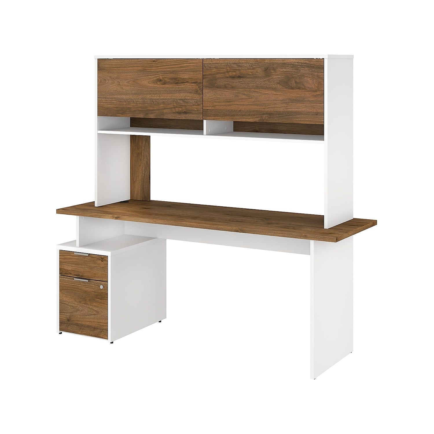 Bush Business Furniture Jamestown 71" Computer Desk w/Two Drawers and