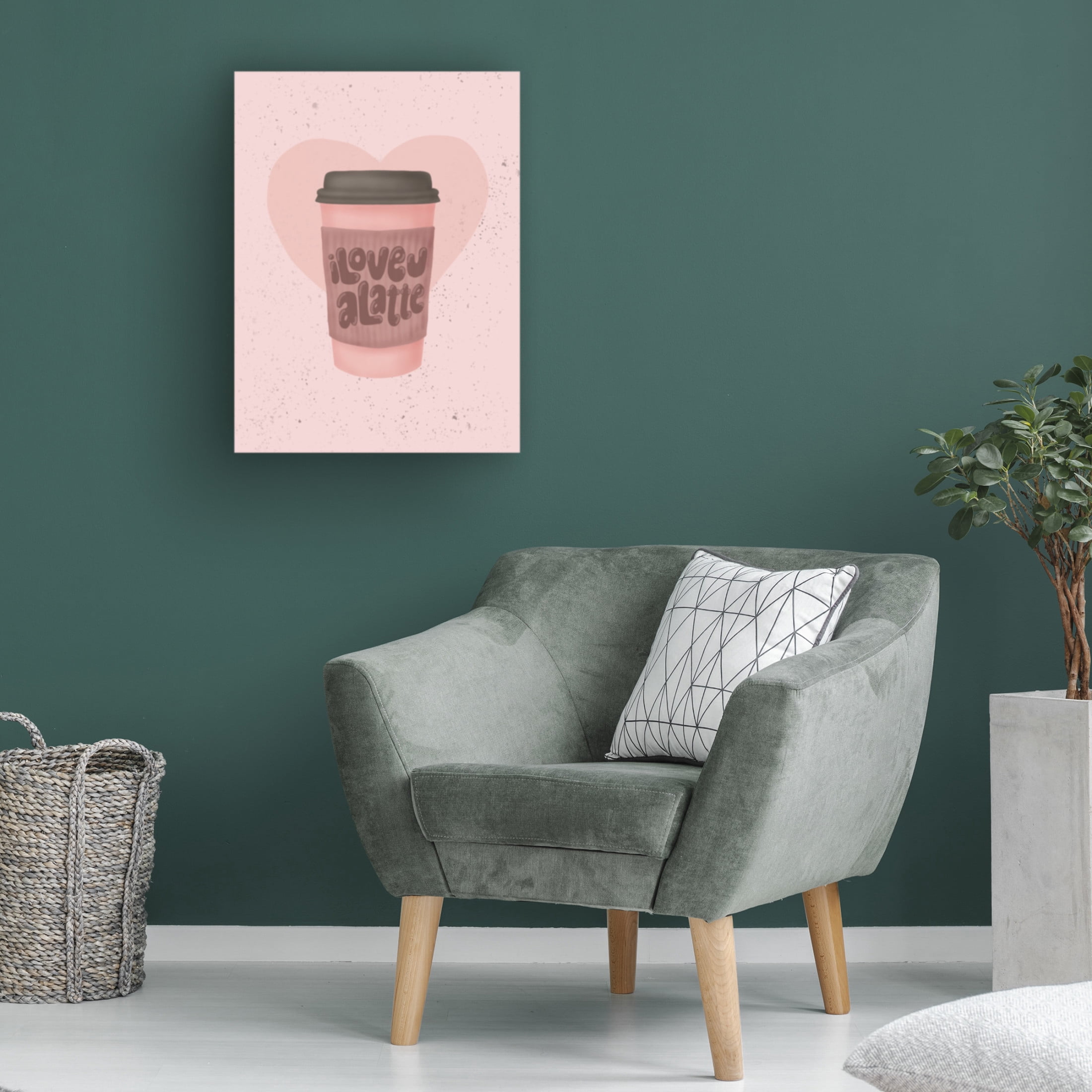 Trademark Fine Art Aminah Eleonora Love you a Latte Canvas Wall Art