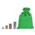 thumbnail image 5 of REGALWOVEN Coin Sacks Bag, Bank Deposit Change Transit Bags with Drawstring Green, 5 of 7