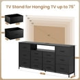 thumbnail image 2 of Danolapsi 12-Drawer Dresser with Charging Station & LED Lights, Fabric Chest of Drawers with Sturdy Metal Frame, Wood Top TV Stand, Storage Organizer for Bedroom, Closet, Entryway, Nursery, 2 of 7