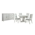 thumbnail image 5 of Sunset Trading Dover 54-72" Oval Expandable Dining Table Set White Wood w Buffet, 5 of 9