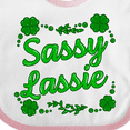 thumbnail image 4 of Inktastic Sassy Lassy with Green 4 Leaf Clovers Boys or Girls Baby Bib, 4 of 4