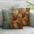 thumbnail image 3 of Autua Rusted Surface Blue Sky Abstract Art Graphic Decorative Pillow Cover for Home Couch Living Room Sofa, Zipper Closure, Year-Round Use, 1PC 22x22in, 3 of 5