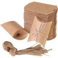 thumbnail image 1 of 100 Vintage Kraft Paper Pillow Boxes,Wedding Favor Box Gift Boxes Kraft Gift Bags Mini Candy Box Gift Wrapping Small Box Vintage Kraft Cardboard Favo, 1 of 5