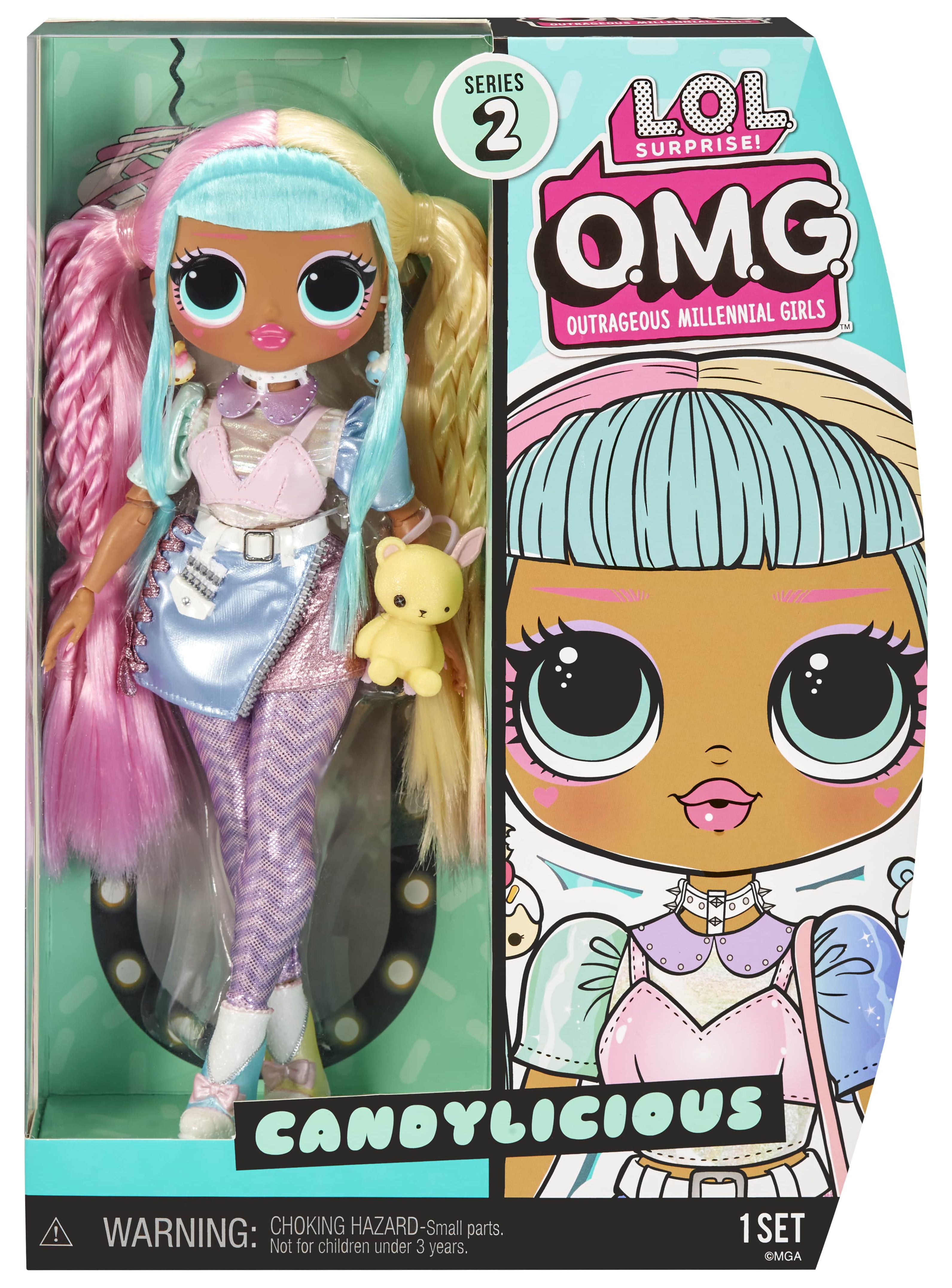 L.O.L. Surprise! O.M.G. Fashion Dolls with 40 Surprises, Candylicious and  Miss Independent