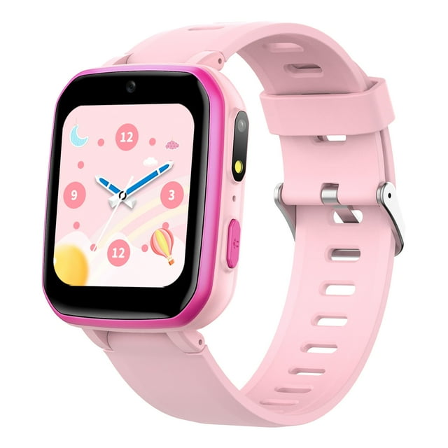 Reloj inteligente para niños | Cámara con pantalla táctil Juegos de reproductor de música Podómetro 128MB Memoria Alarma Cronómetro Calculadora Linterna impermeable | Regalo para edades de 3 a 12