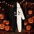 thumbnail image 5 of Black Pumpkin Onesie Pajamas for Women Polyester Cozy Home Loungewear Plush Fleece Hooded One Piece Jumpsuit Pumpkin Pjs Pajamas M, 5 of 5