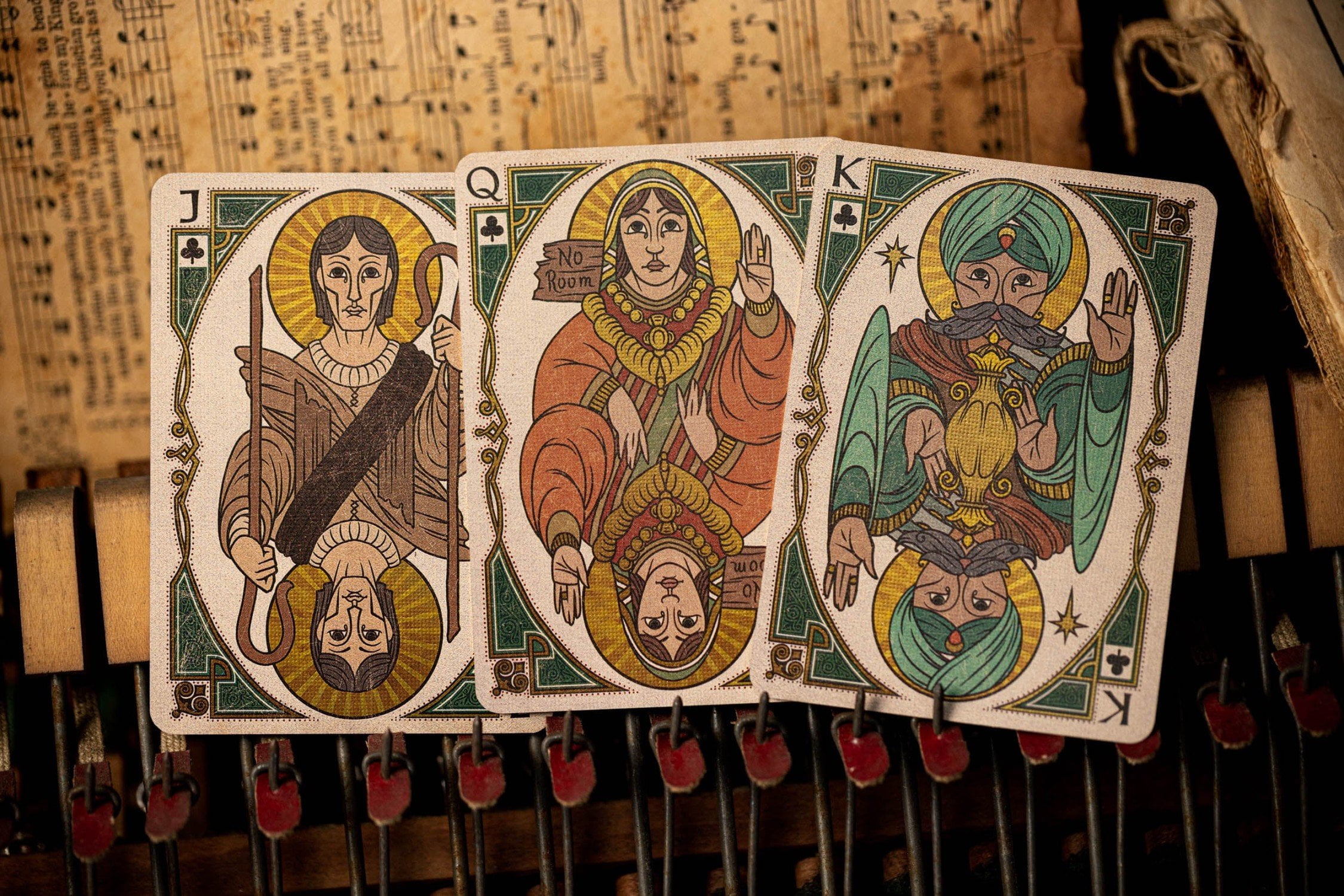 Kings Wild Project NOEL Luxury Playing Cards - Limited Edition, Festive Christmas Nativity Themed Collectible Deck, Poker Size Custom Index