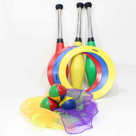 YoYoSam Juggling Kit -Complete Starter Juggling Set (3 Balls - 3 Scarves - 3 Rings - 3 Clubs))