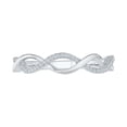 thumbnail image 2 of DGOLD Bague Tourbillon Mode Diamant Rond en Argent Sterling Blanc (0.10 Cttw), 2 of 4