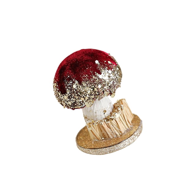 Decoración de mesa navideña Estantes festivos Mesa de ventana Figura Estatua de espuma Hongo rojo