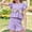Purple, variant on ITSAME Girls Outfit 2-Piece, Flower Embroidery Top and Ruffled Shorts Summer Casual Clothing Set Green Size 7-8