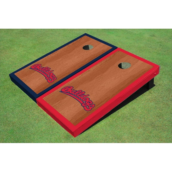 Fresno State Bulldog 'Word Mark' Rosewood Alternating Border Cornhole Boards
